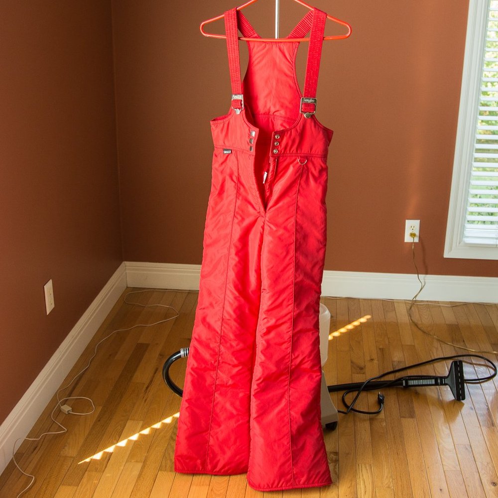 Ski Bib Pants, Size S, Snuggler, red